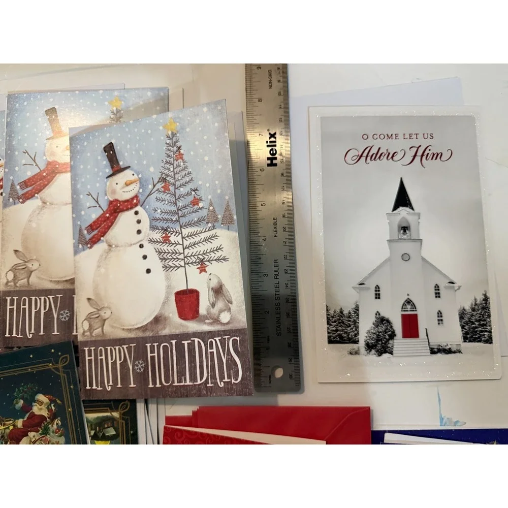 Lot 26 Assorted Christmas Greeting Cards‎ Unused with Envelopes plus extra Xmas